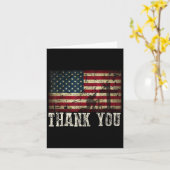 Sie für Ihre Dienste Patriotic - Veterans Day for Karte (Gelbe Blume)