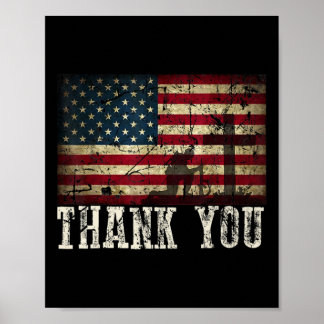 Sie für Ihre Dienste Patriotic - Veterans Day for Poster