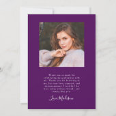 Sie gab den Violet Arch Abschluss bekannt Einladung (Rückseite)