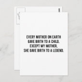 Sie gab einer Legende die Geburt Postkarte (Vorne/Hinten)