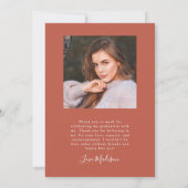 Sie gab Orange Arch Abschluss bekannt Einladung (Rückseite)