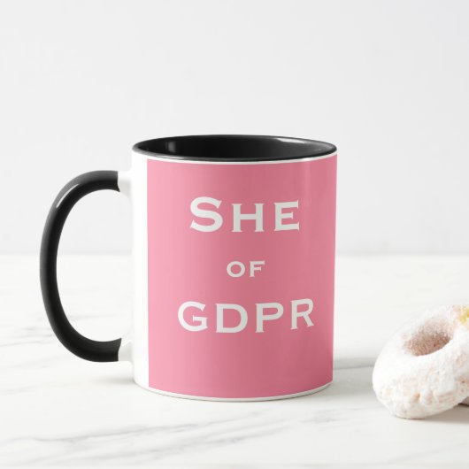 Sie GDPR des lustigen weiblichen Tasse (Mit Donut)