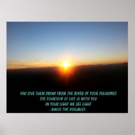 Sie geben...aus dem Fluss Ihrer Freuden. Poster