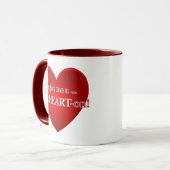 Sie geben mir a Herz-Auf Tasse (Vorderseite Links)