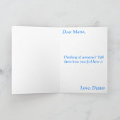 Sie geben mir Tagträume Karte (Innenseite)