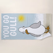 Sie gehen Möven-lustige Seemöwe Strandtuch (Vorderseite)