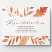 Sie gehen neben der Herbsthochzeit in den USA Fotoplatte (Vorderseite)