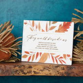 Sie gehen neben der Herbsthochzeit in den USA Fotoplatte (Seite)