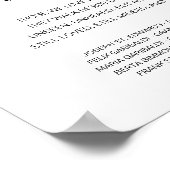 Sie gehen neben uns Gedenkgedicht-Namen Hochzeit Poster (Ecke)