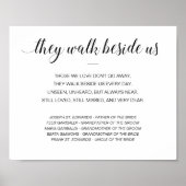 Sie gehen neben uns Gedenkgedicht-Namen Hochzeit Poster (Vorne)