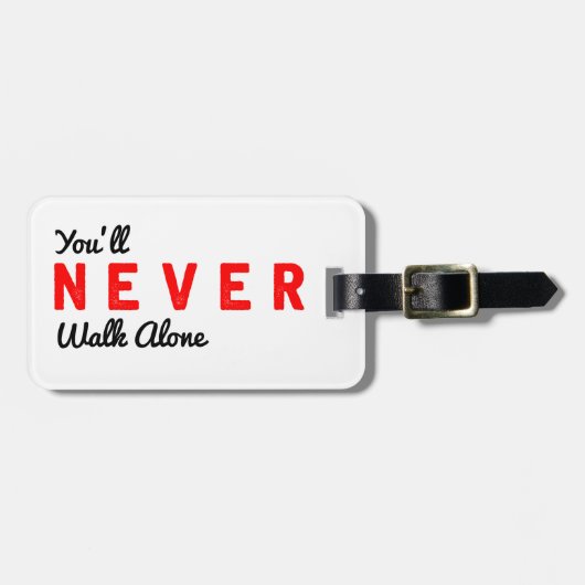 Sie gehen nie allein gepäckanhänger (Vorderseite horizontal)