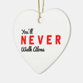 Sie gehen nie allein keramikornament (Links)