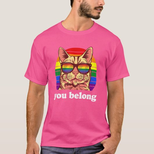 Sie gehören Lgbtq Pride Month Purride Cat Rainbow  T-Shirt (Vorderseite)