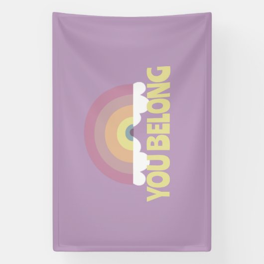 Sie gehören Rainbow Banner (Vertikal)