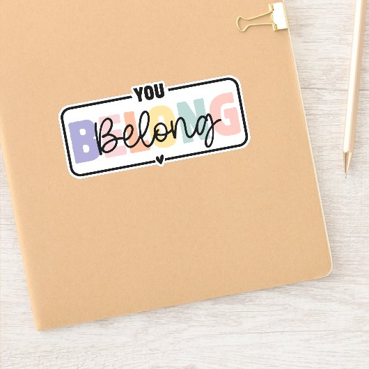 Sie gehören zu einem Zitat zur psychischen Gesundh Aufkleber (Notizbuch)