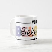 Sie gehören zu einem Zitat zur psychischen Gesundh Kaffeetasse (Vorderseite Links)