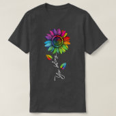 Sie gehören zu LGBTQ+ Rainbow Gay Pride Sonnenblum T-Shirt (Design vorne)
