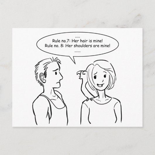 Sie gehört mir postkarte (Vorderseite)