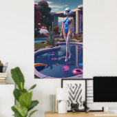 Sie geht auf Wasser (und Herzen) Poster (Heimbüro)