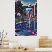Sie geht auf Wasser (und Herzen) Poster (Küche)