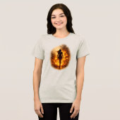 Sie geht durch Feuer T-Shirt Tri-Blend Shirt (Vorderseite voll)