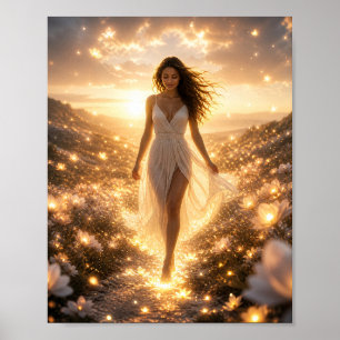 Sie geht durch Licht Poster