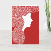 Sie geht in der Schönheitskarte spazieren