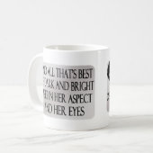 Sie geht in Schönheit Kaffeetasse (Vorderseite Links)