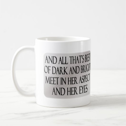 Sie geht in Schönheit Kaffeetasse (Links)