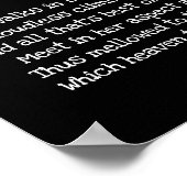 Sie geht in Schönheit Poster (Ecke)