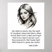 Sie geht in Schönheit Poster (Vorne)