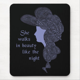 Sie geht in Schönheit wie die Nacht Mousepad