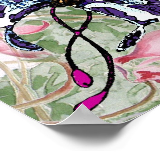 Sie geht mit der Sonne auf Poster (Ecke)