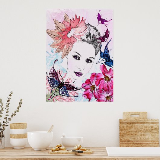 Sie geht mit der Sonne auf Poster (Küche)