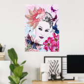 Sie geht mit der Sonne auf Poster (Heimbüro)