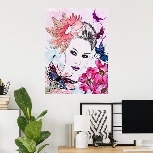 Sie geht mit der Sonne auf Poster (Heimbüro)