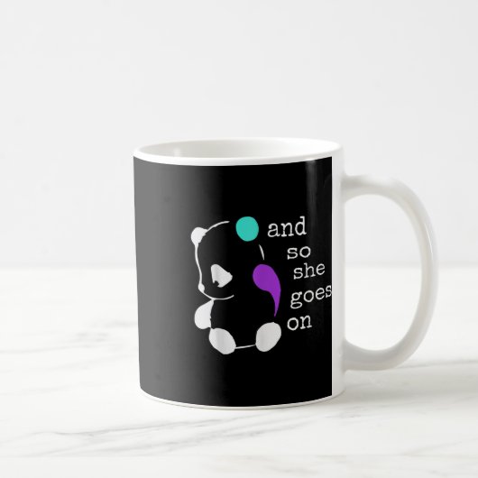 Sie geht weiter - Semicolon Gift Suicide Preventio Kaffeetasse (Rechts)