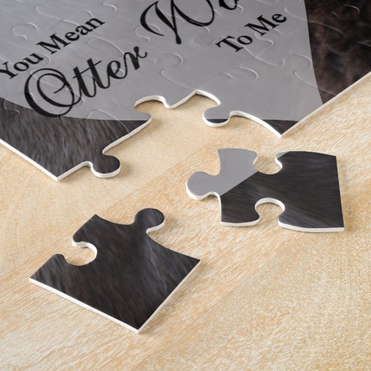 Sie gemeine Otter-Welt zu mir Otter-Liebe-Küssen Puzzle (Seite)