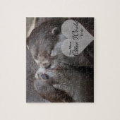 Sie gemeine Otter-Welt zu mir Otter-Liebe-Küssen Puzzle (Vertikal)