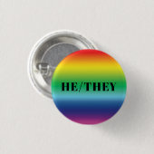 Sie geschlechten Pronouns Rainbow Gay Pride modern Button (Vorne & Hinten)