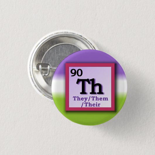 Sie - Geschlechtspronomen-Button der periodischen Button (Vorne & Hinten)