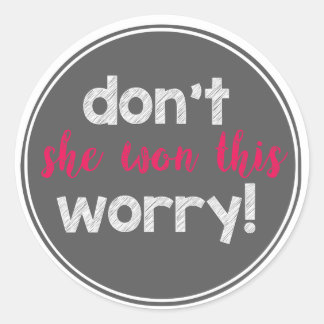 sie gewann diesen Aufkleber