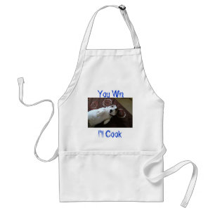 Sie gewinnen, ich kochen schürze