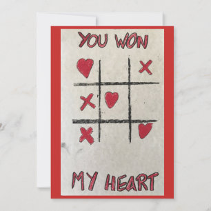 Sie gewinnen mein Herz - Valentinstag-Karte Feiertagskarte