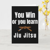 Sie gewinnen oder Sie lernen Jiujitsu Judo Karate Karte (Gelbe Blume)
