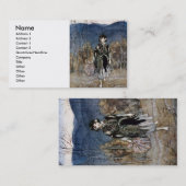 Sie ging entlang und ging entlang und ging entlang visitenkarte (Vorne/Hinten)