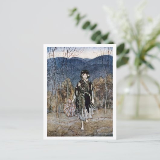 Sie ging weiter und ging weiter und ging weiter postkarte (Stehend Vorderseite)