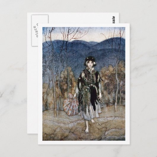 Sie ging weiter und ging weiter und ging weiter postkarte (Vorne/Hinten)