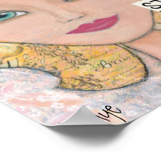 Sie glaubt an sich selbst - Inspiration Art Poster (Ecke)