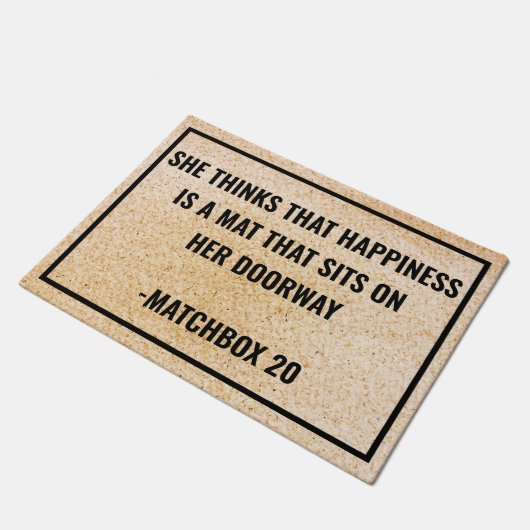 Sie glaubt, dass Glück für die 90er Jahre ein Kind Fußmatte (Schrägansicht)